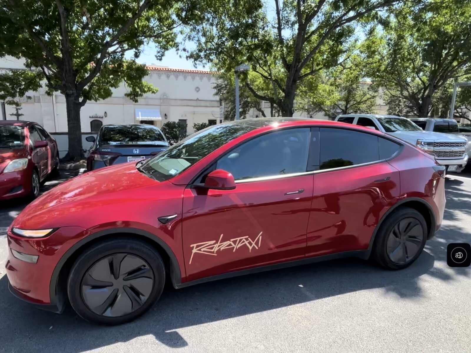 Tesla Robotaxi autonomous vehicle in Dallas
